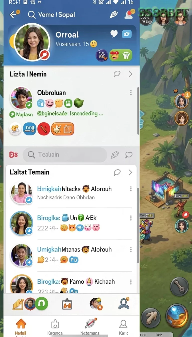Cuplikan layar PLAYWIN — menu navigasi